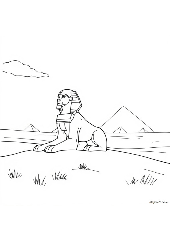 Gambar Mewarnai Sphinx