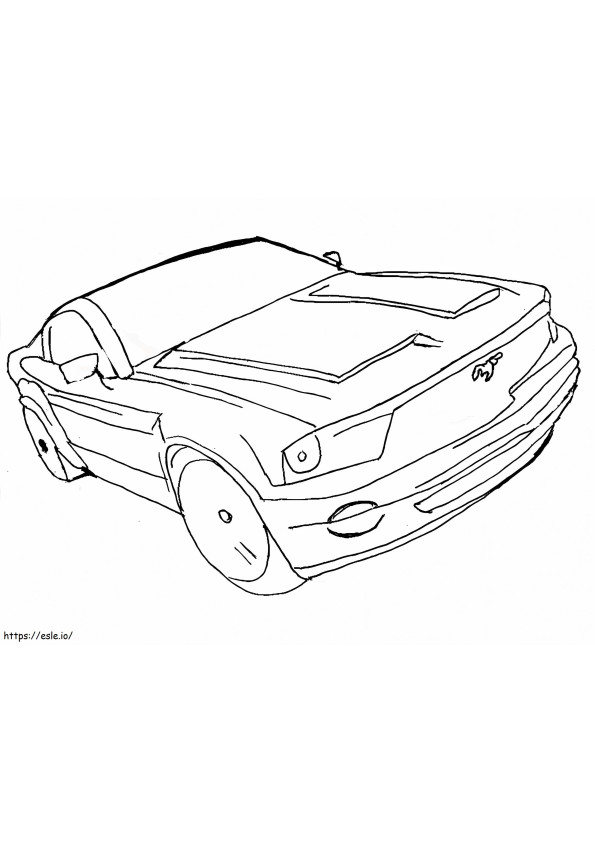 Free Mustang coloring page