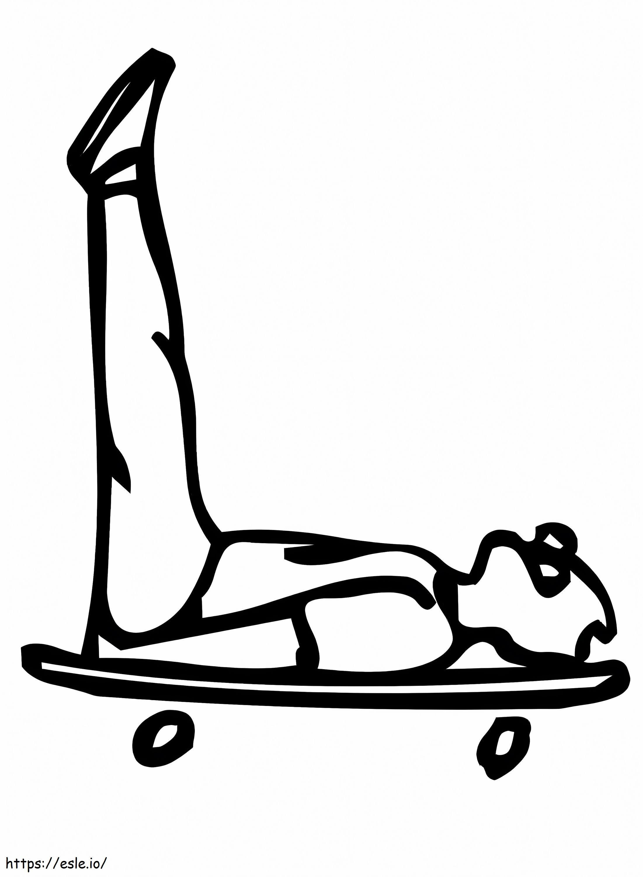 Letter L People On Skateboard coloring page