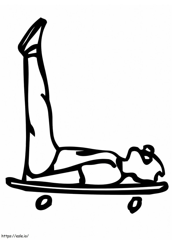 Letter L People On Skateboard coloring page