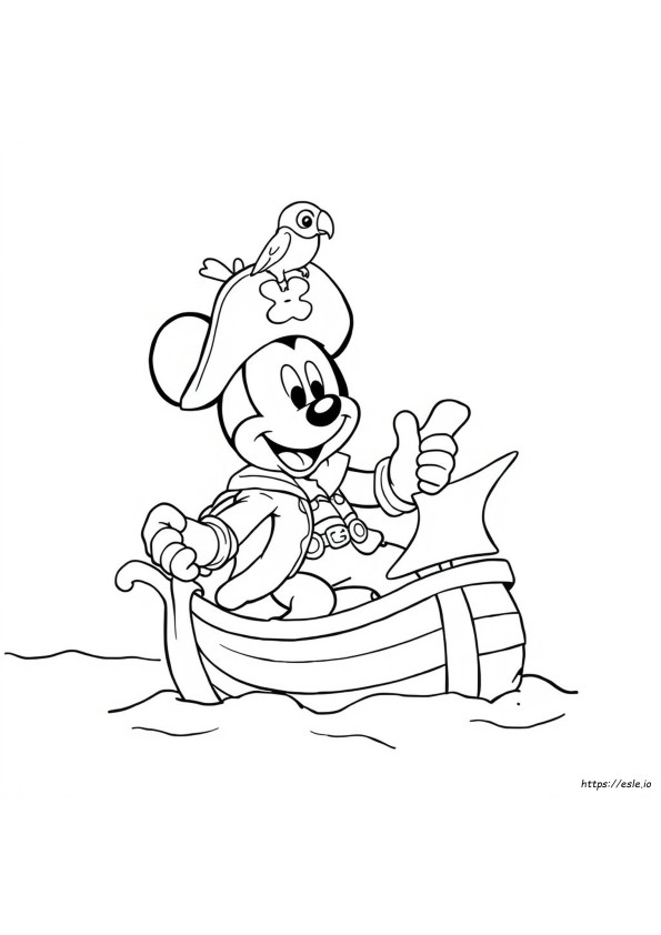 Topolino Pirata Da Colorare