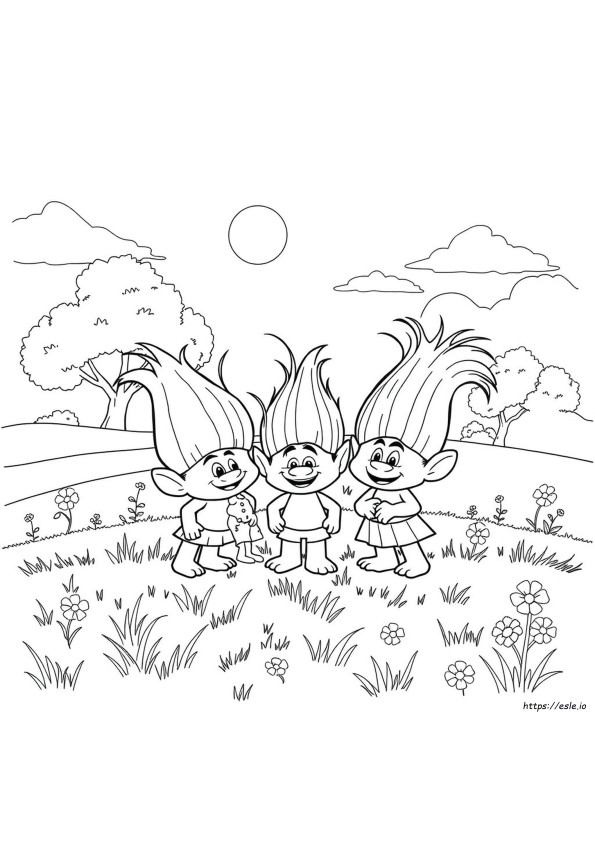 Imprimir Páginas Para Colorear De Trolls