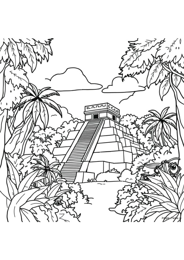 Central America Coloring Page