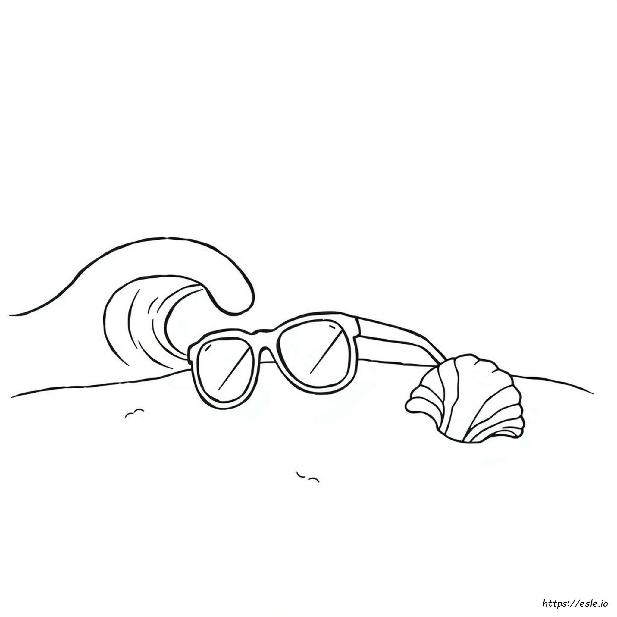 Summer Sunglasses Coloring Page