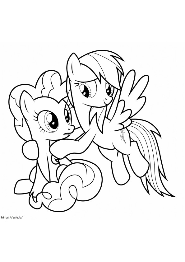 Rainbow Dash And Pinkie Pie coloring page