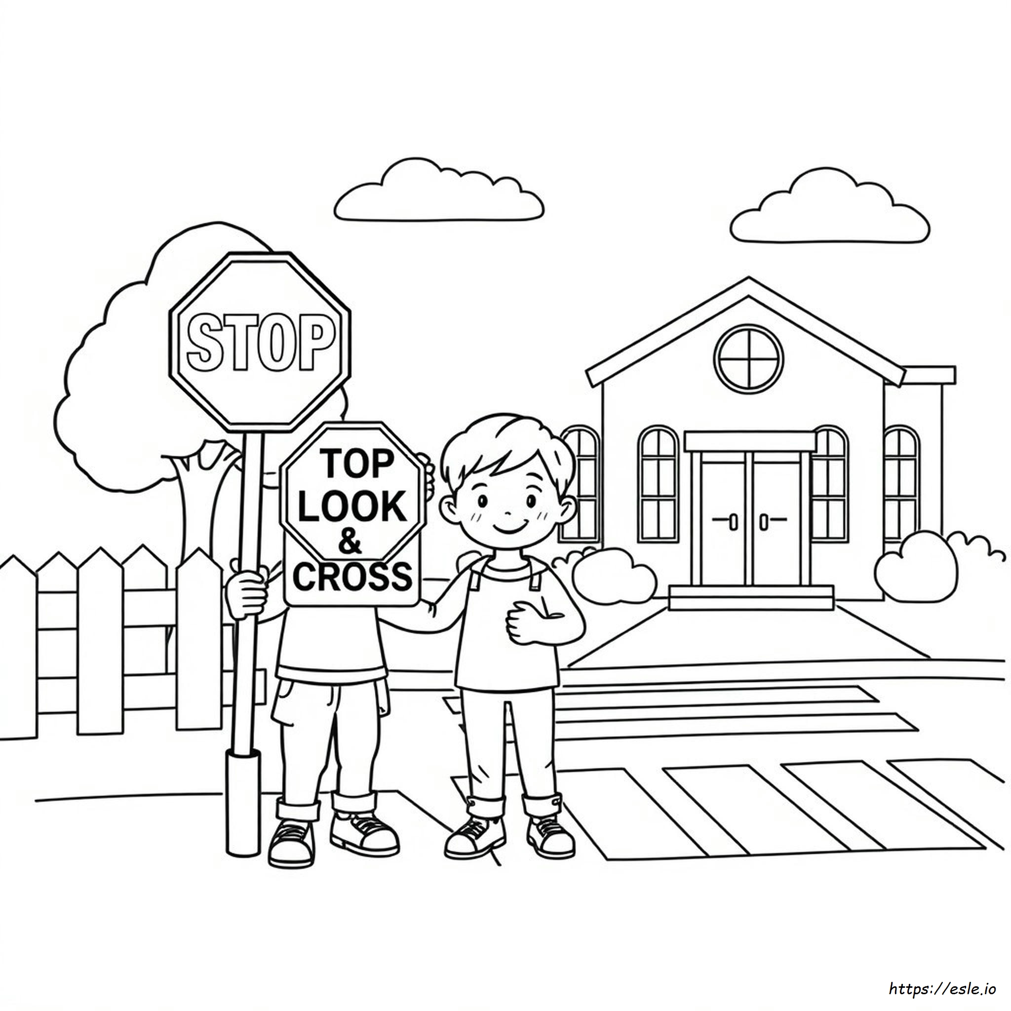 Pagini De Colorat Despre Siguranță Pentru Grădiniță