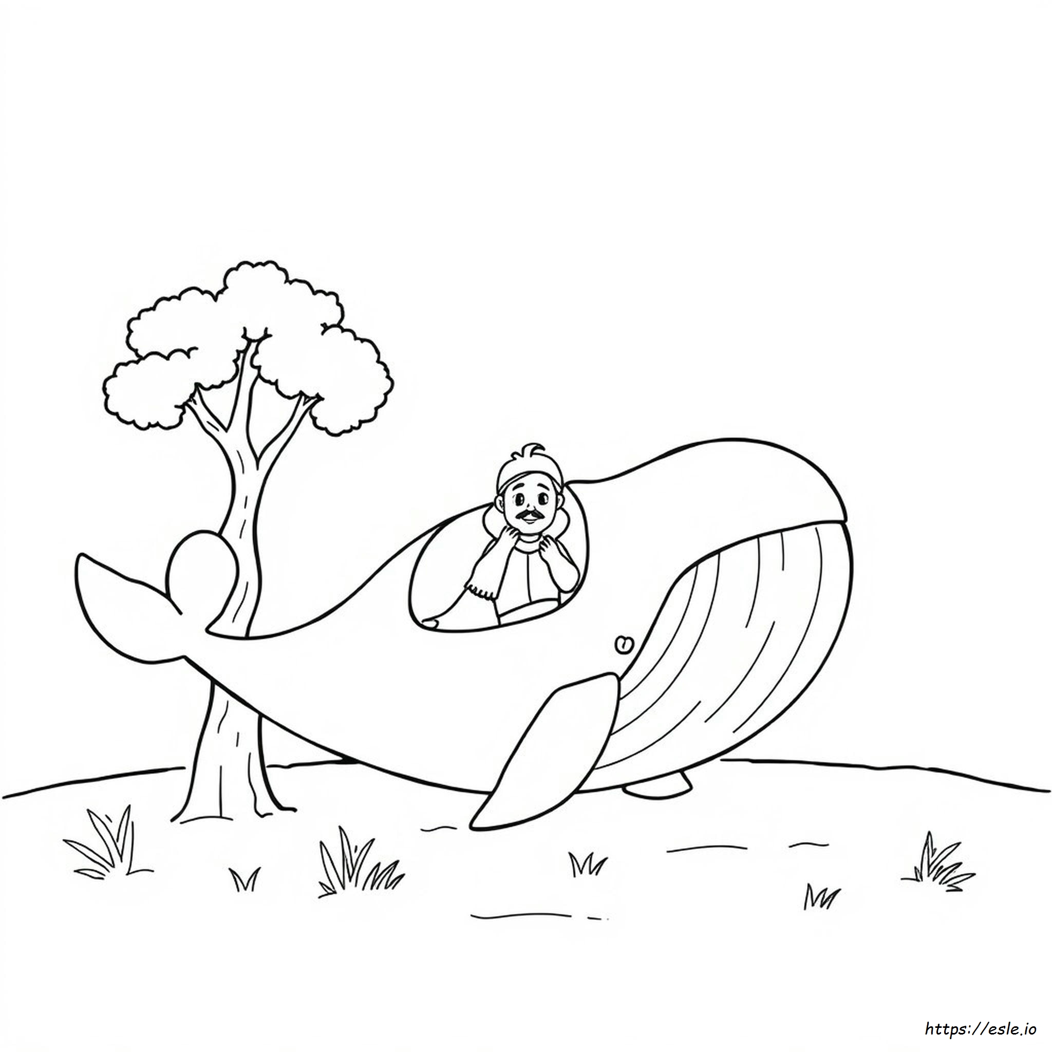 Jonah And The Whale Coloring Pages For Preschoolers