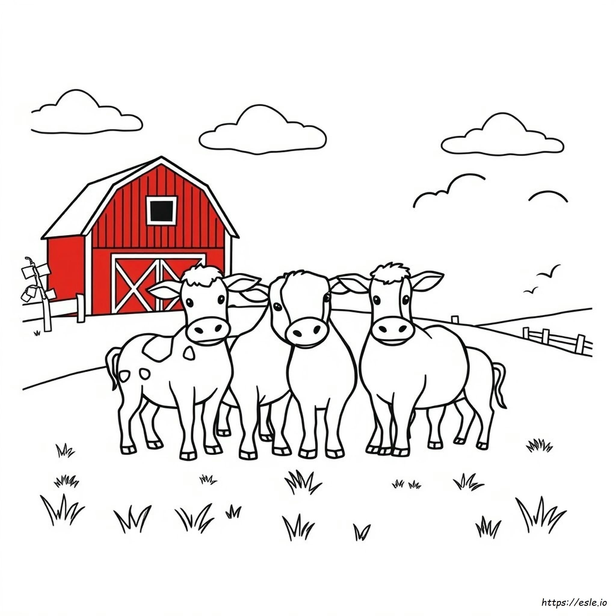 Desenhos Para Colorir De Animais Da Fazenda Para O Jardim De Infância