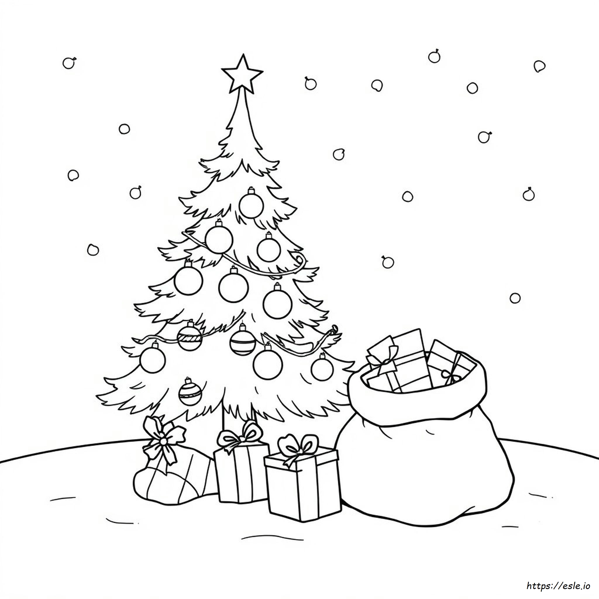 かわいいクリスマス無料塗り絵