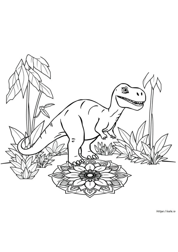 Dinosaurus Värityskuvat Maanantai Mandala