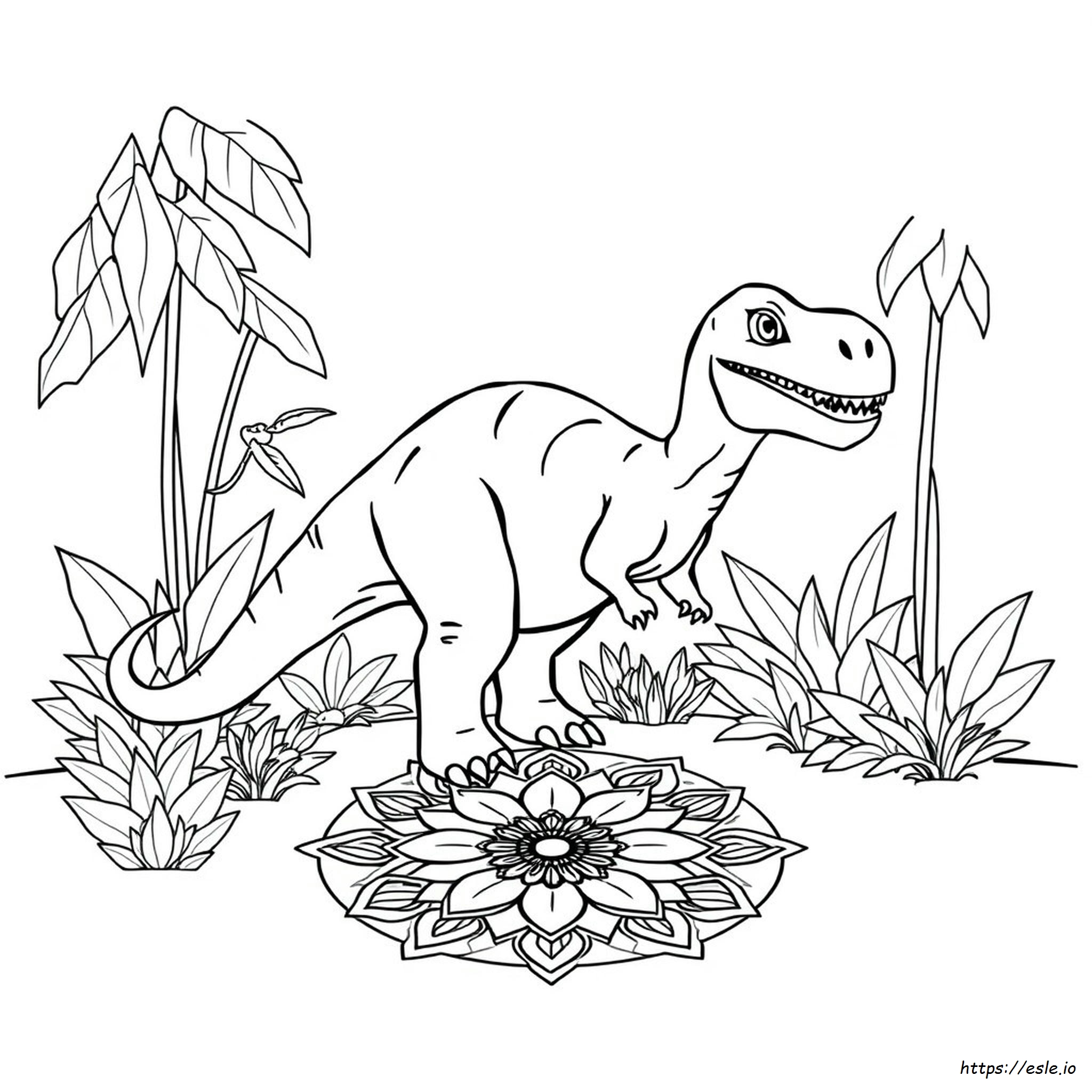 Dinosaurios Para Colorear Lunes Mandala