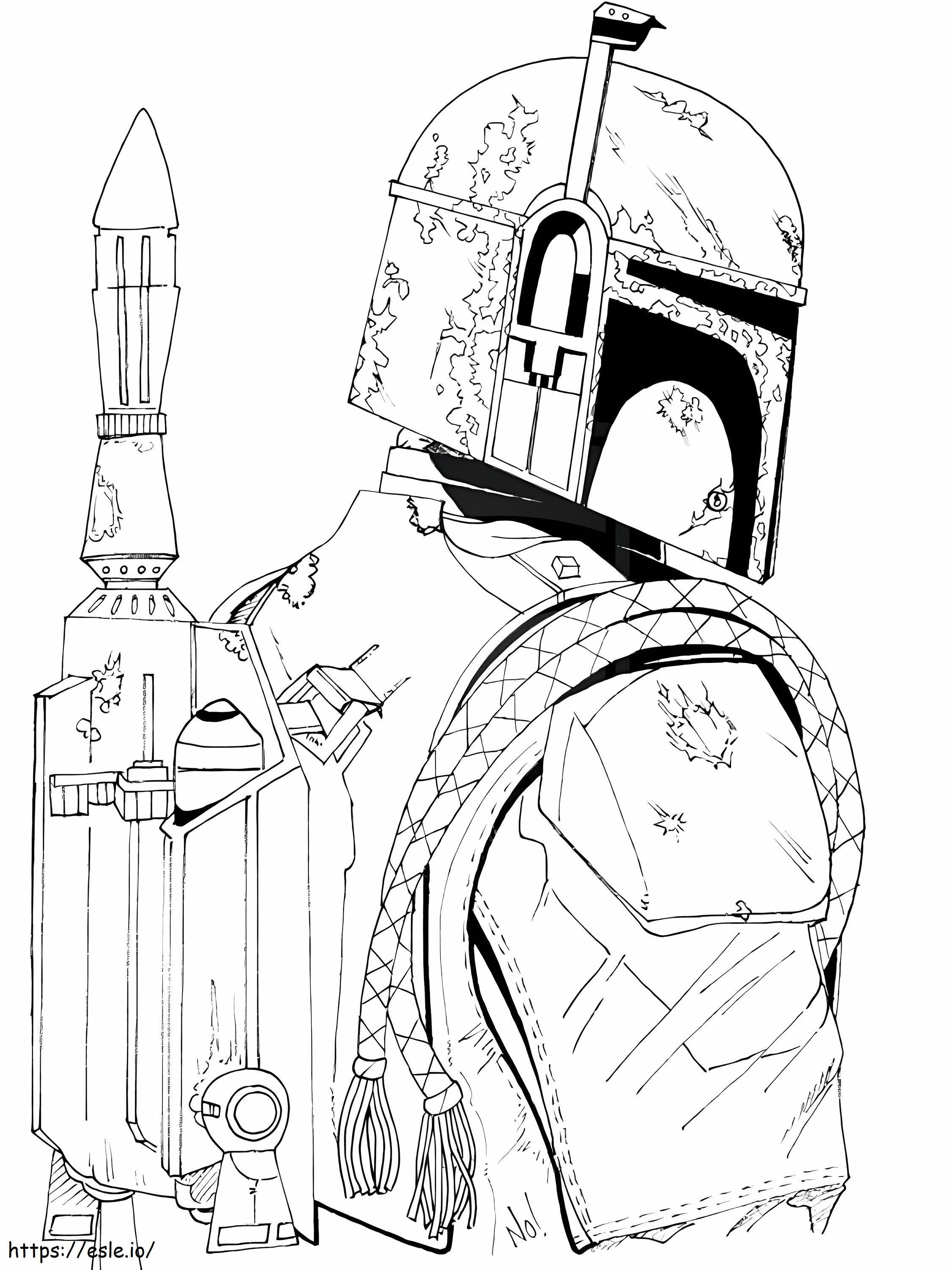 Star Wars Boba Fett 2 coloring page