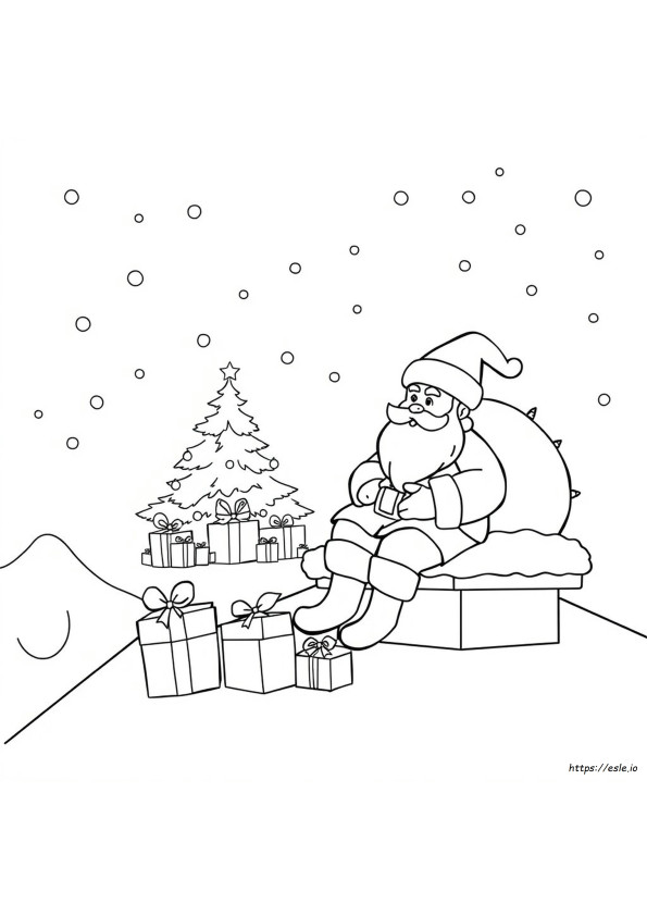 Kerstman Kleurplaat Afdrukbaar