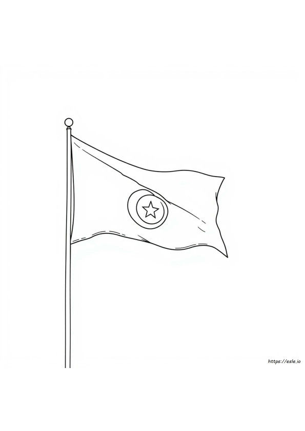 Tunisia Flag Coloring Page