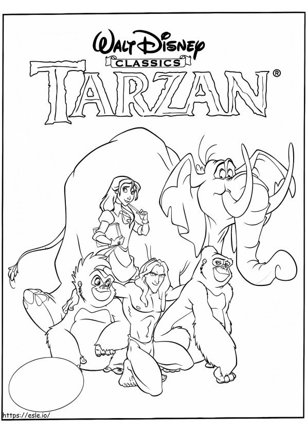 Filmul Tarzan de colorat