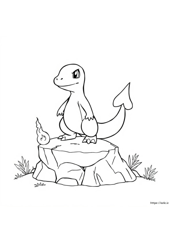 Charmander Carta Pokémon Para Colorear