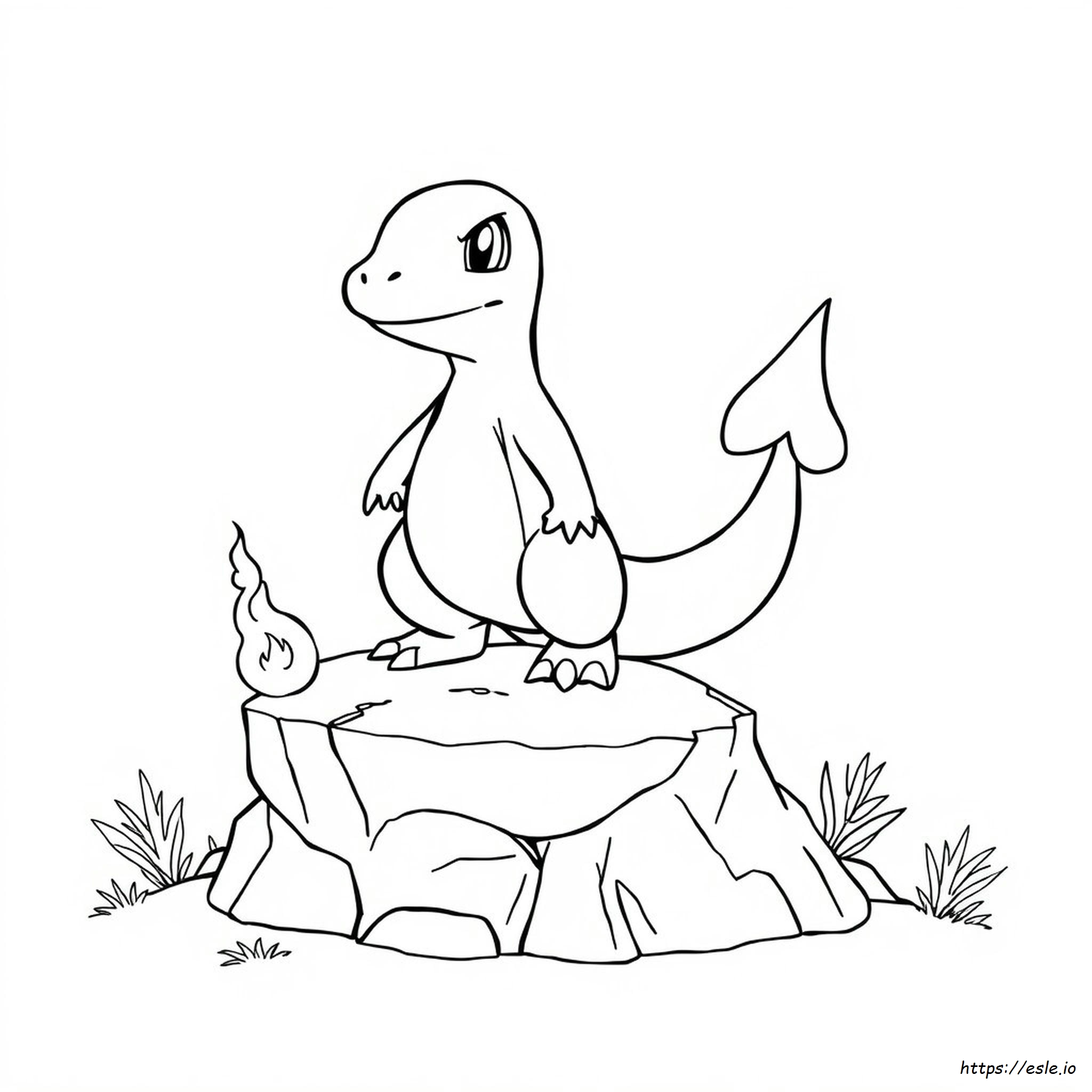 Charmander Pokemon Card Coloring Page