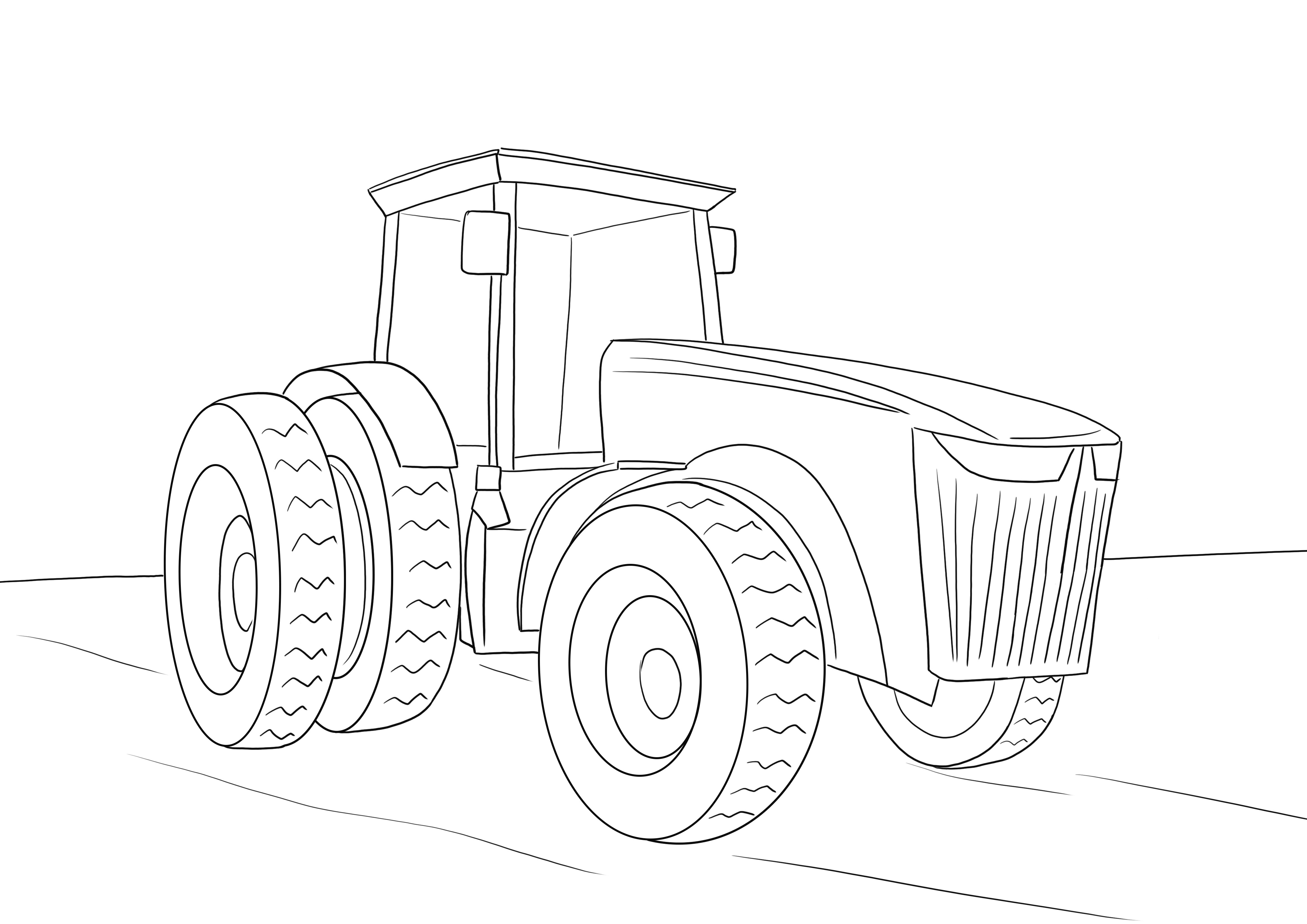 John Deere Tractor para colorir e imprimir gratuitamente para crianças de todas as idades
