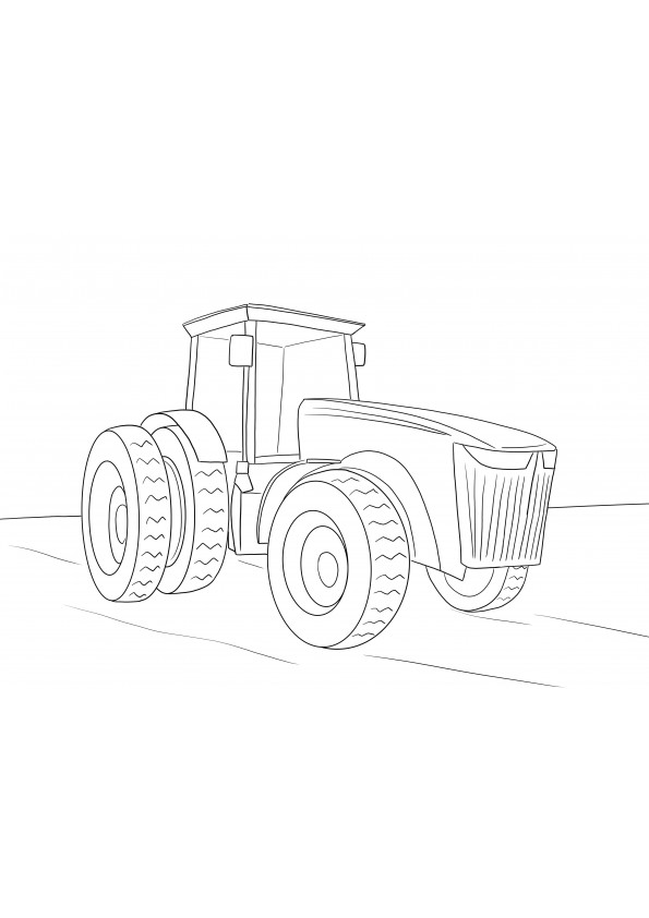 John Deere Tractor -värjäys ja ilmainen tulostus kaiken ikäisille lapsille