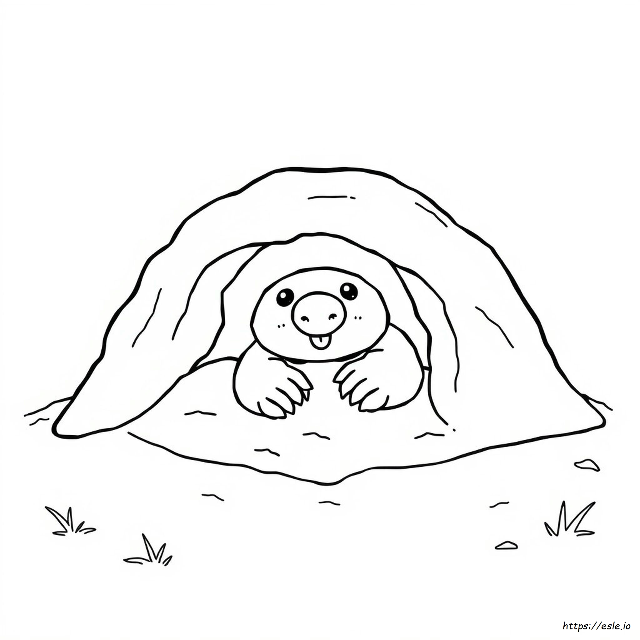 Mole Colouring Pages