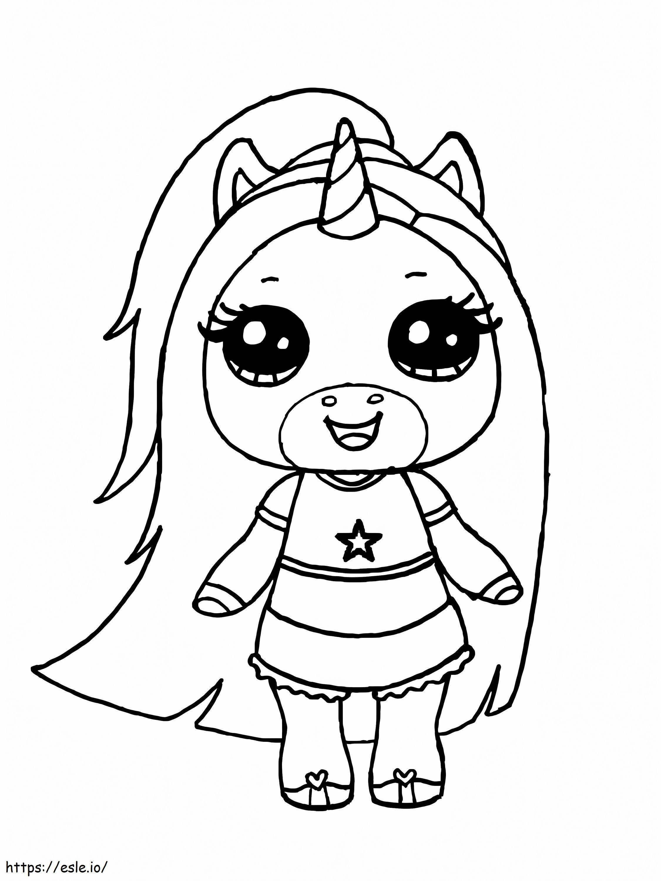 Unicorn Poopsie coloring page