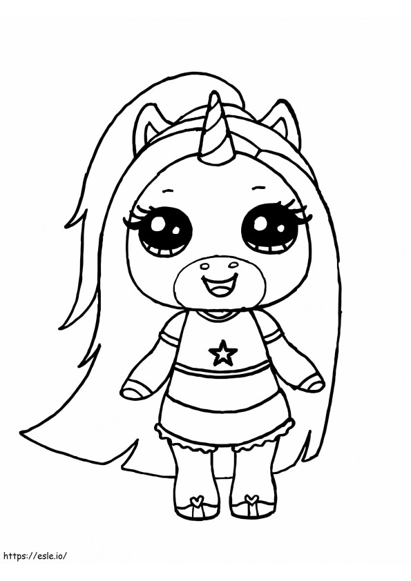 Unicorn Poopsie coloring page