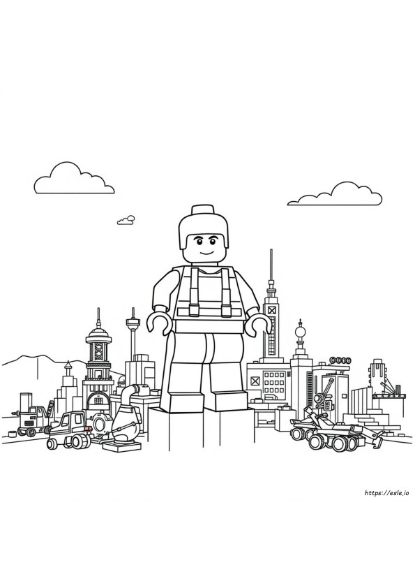Omulețul Lego De Colorat