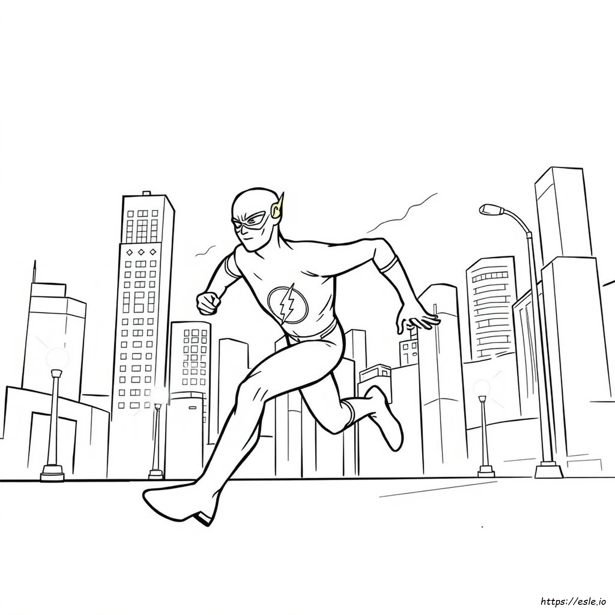The Flash Running Coloring Pages