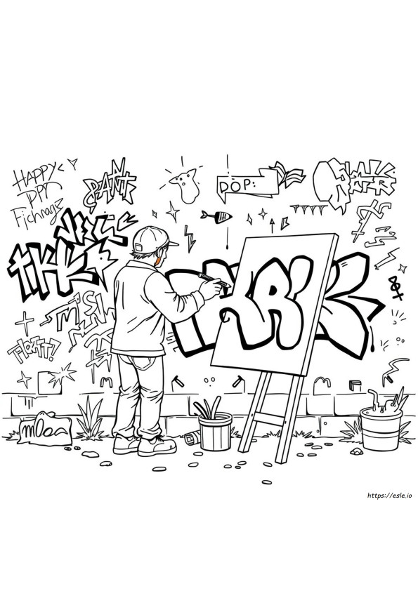 Graffiti Lembar Mewarnai Untuk Dewasa