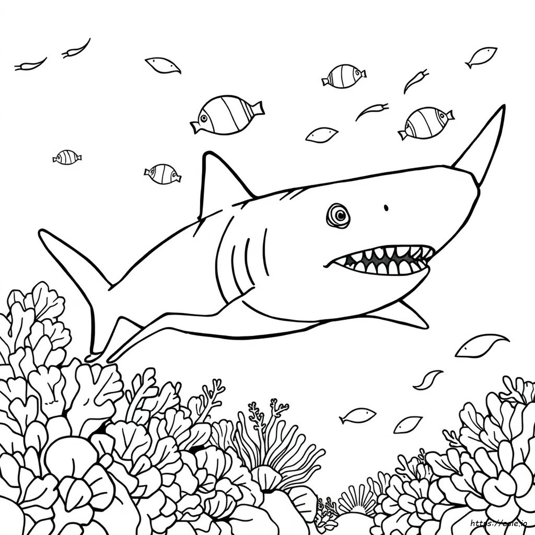 Tiger Shark Coloring Page