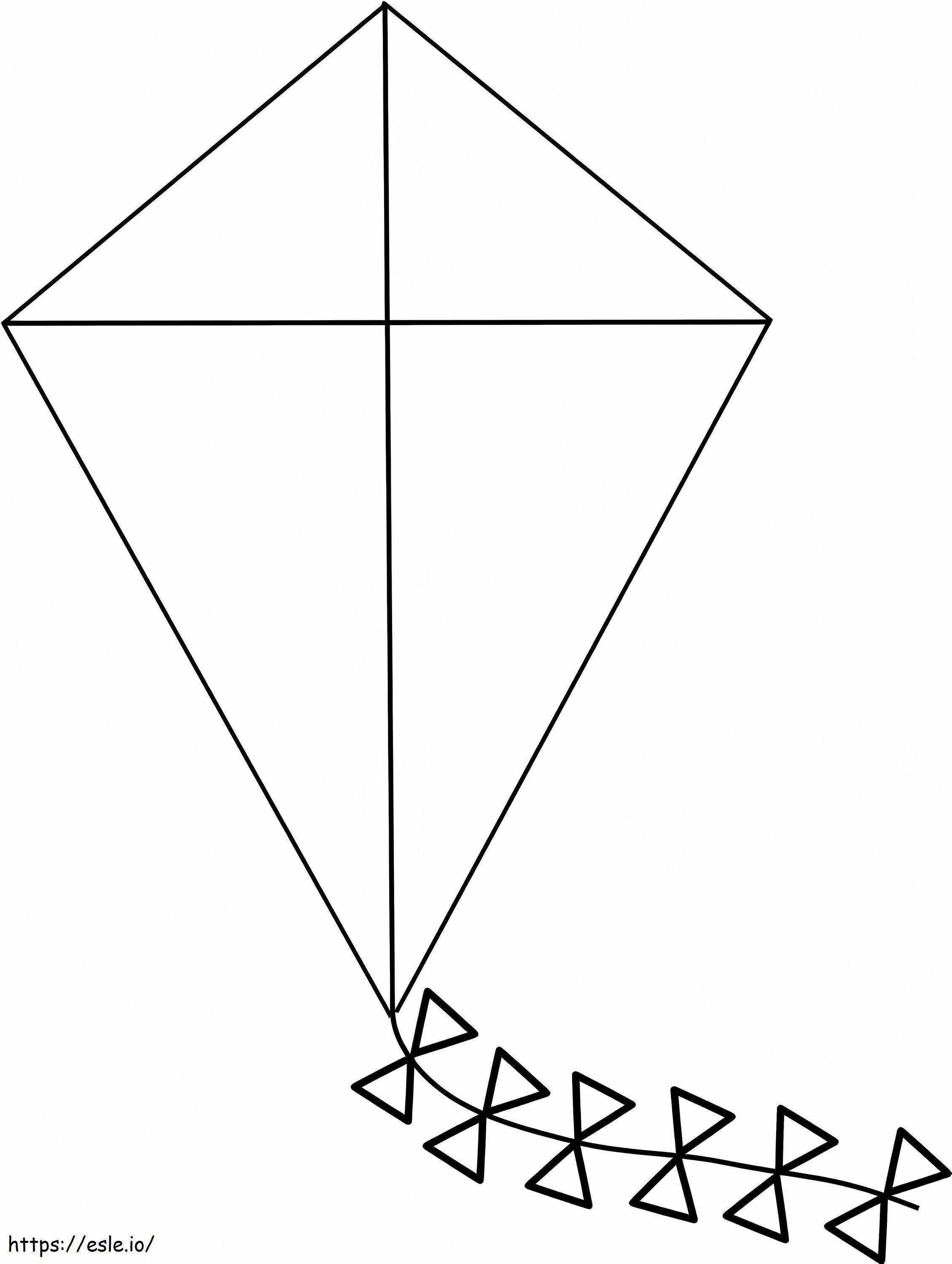 Simple Kite coloring page