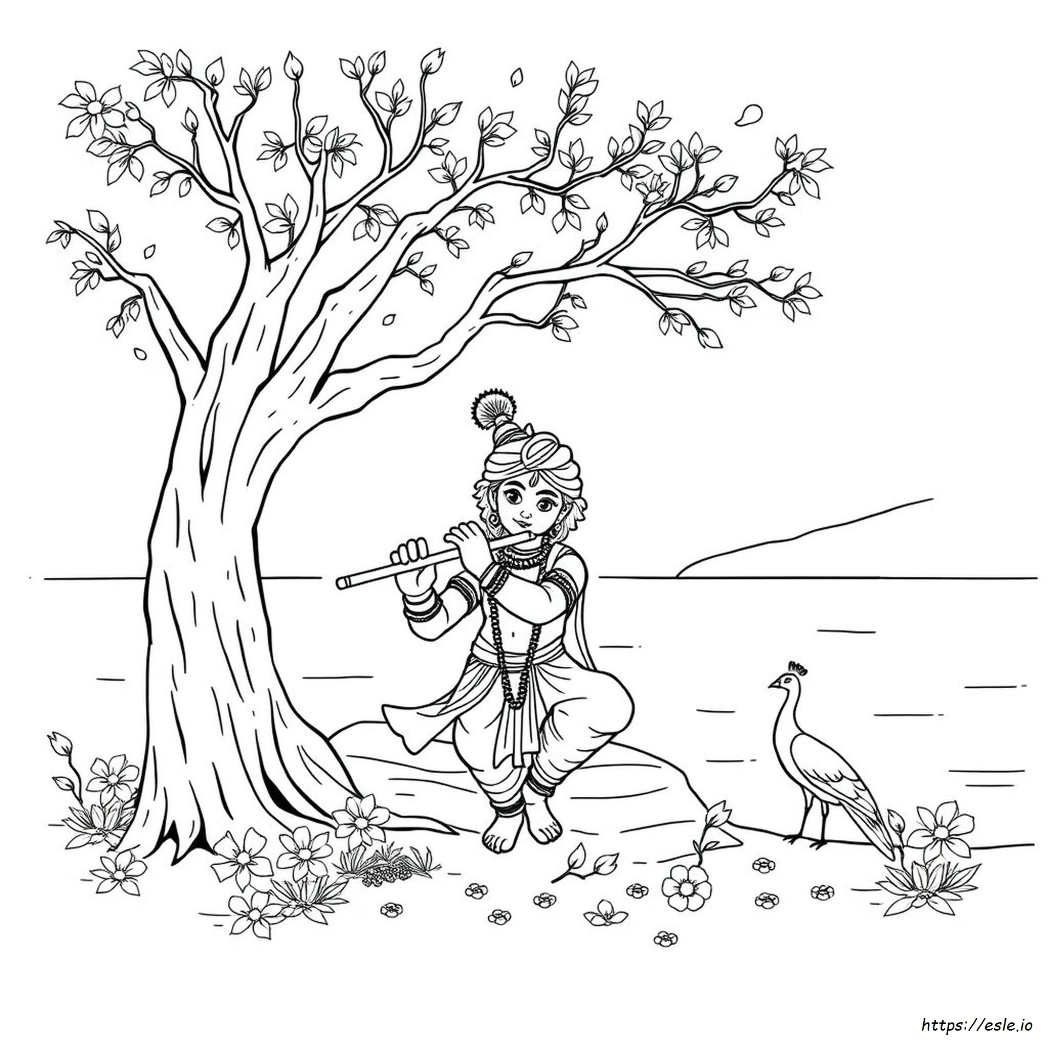Krishna Colouring Images