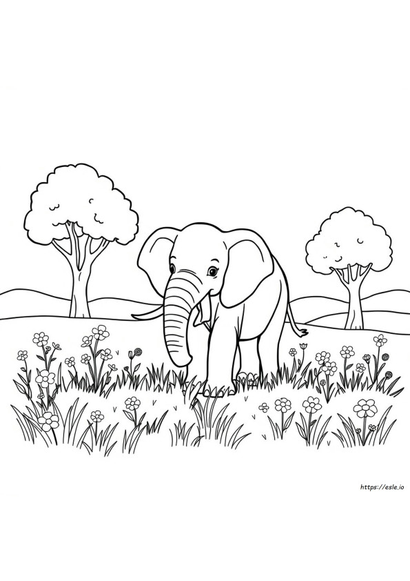 Elefant Ausmalbild