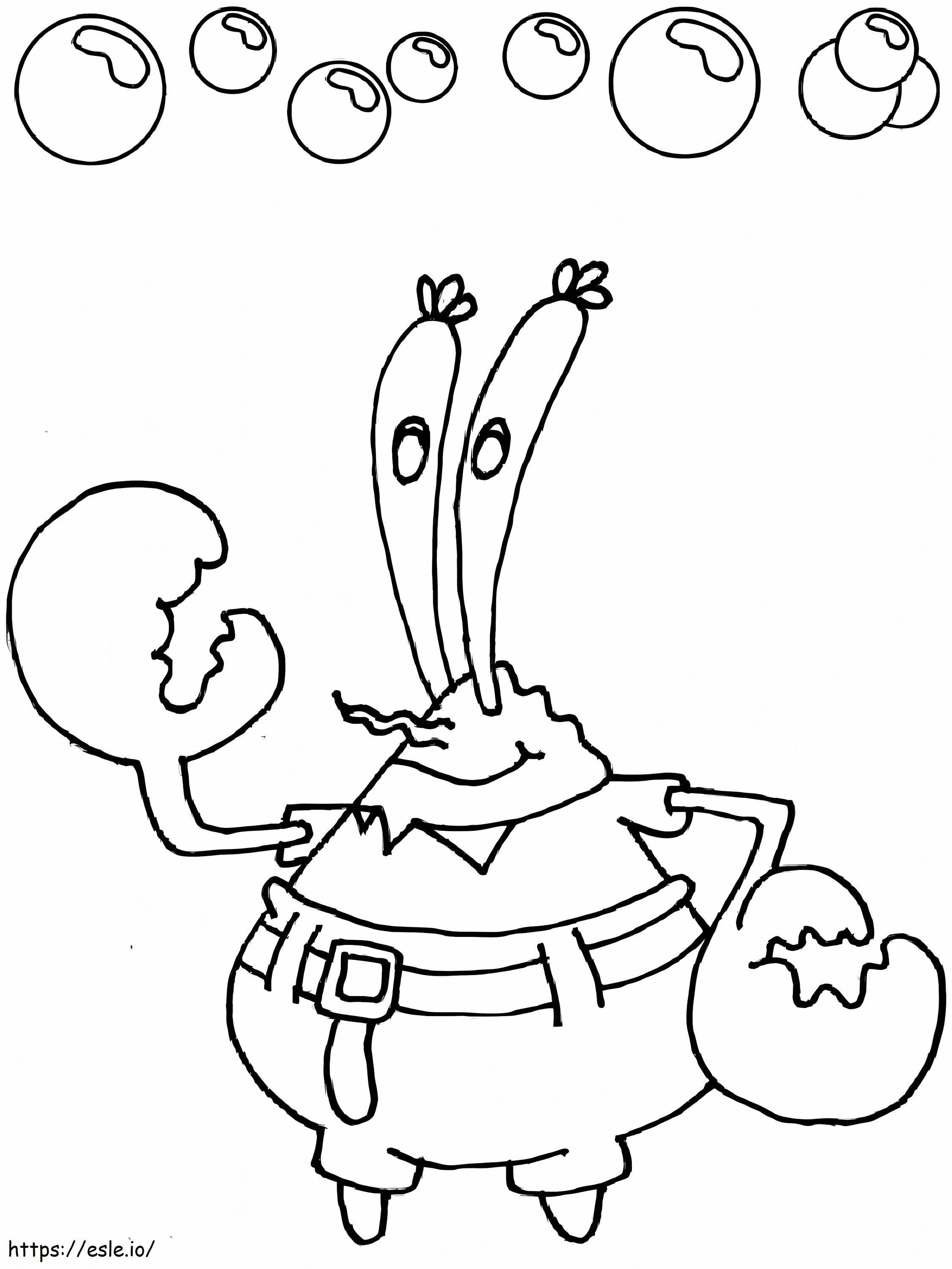 Domnul Crabs Basic de colorat