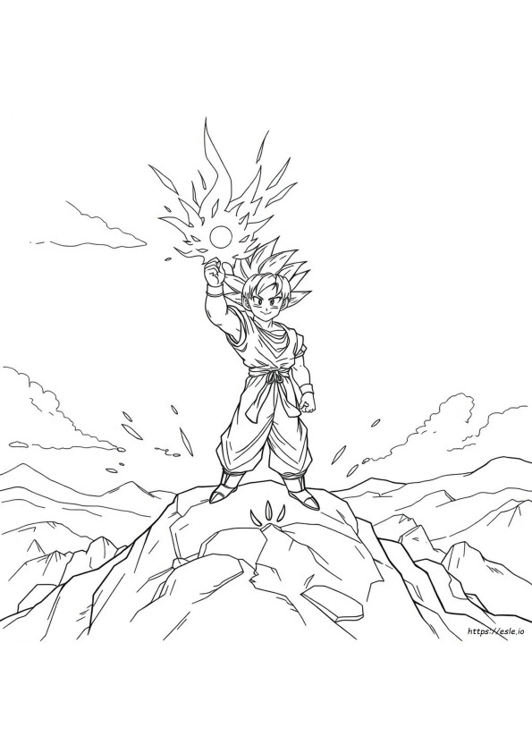 Goku Színező Oldalak
