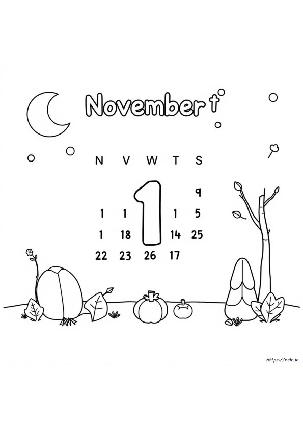1. November Ausmalbild