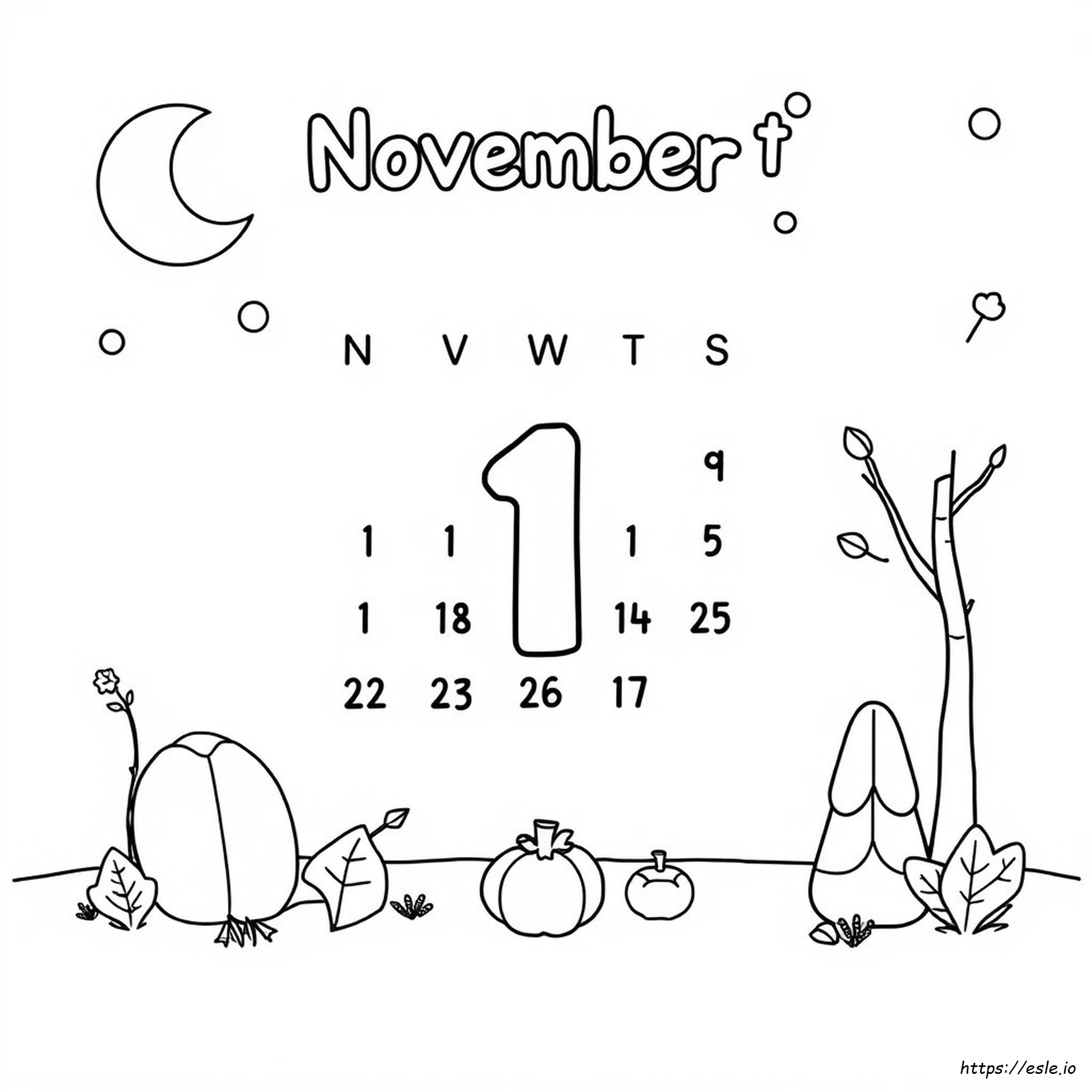 November 1St Coloring Page