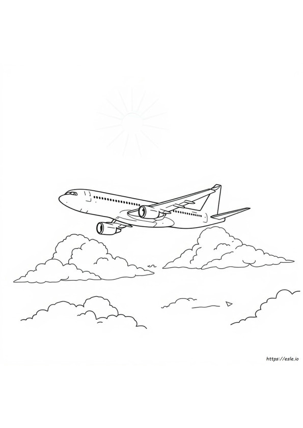 Airplane Colouring Picture