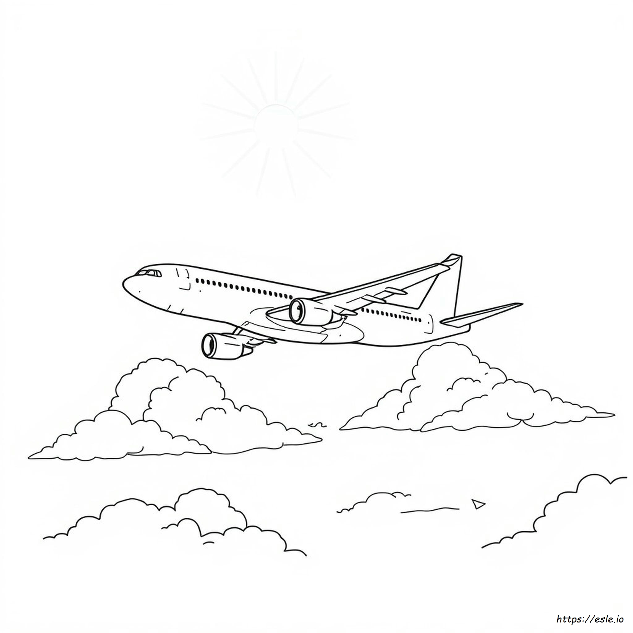 Airplane Colouring Picture