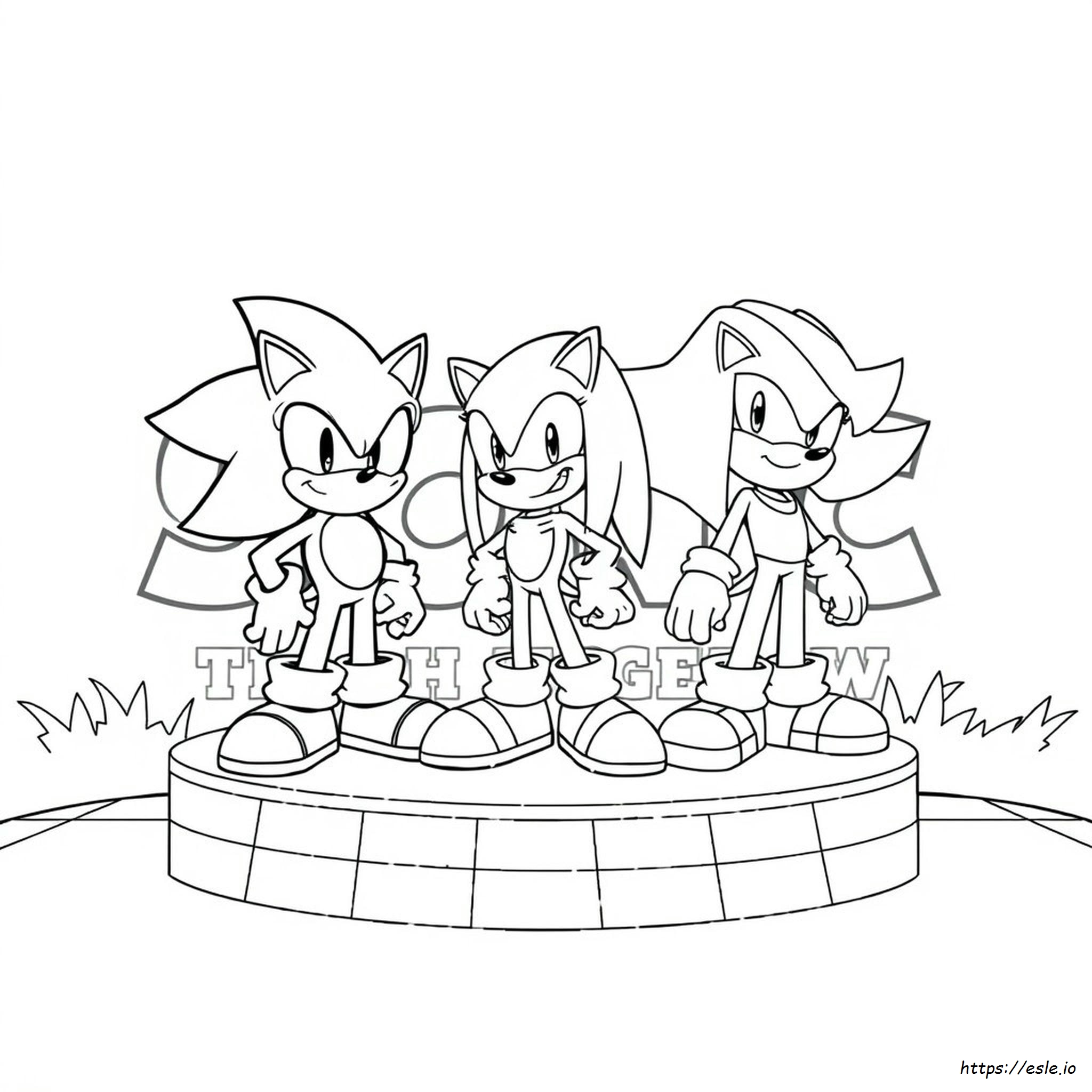 Sonic Knuckles And Shadow Coloring Pages