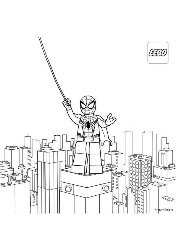 Lego Spiderman Colouring Pages
