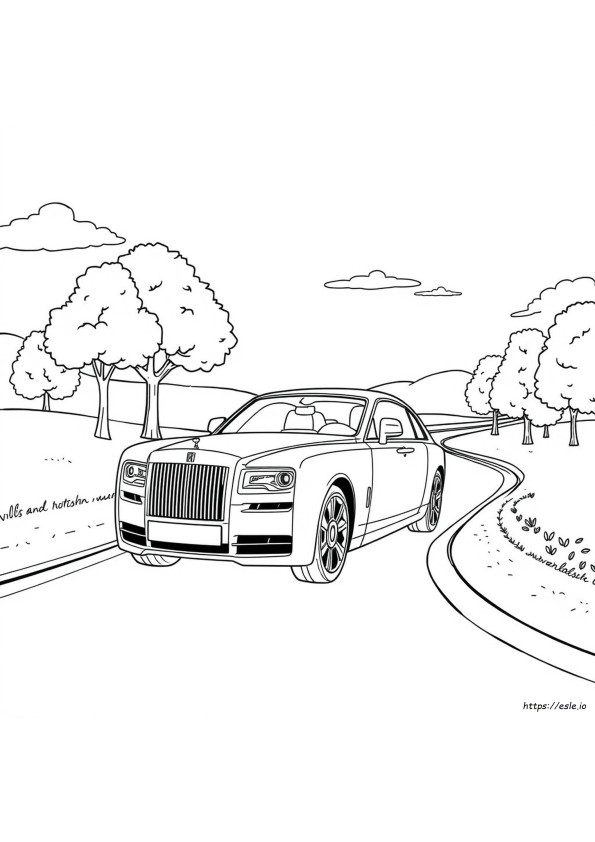 Rolls Royce Ghost Para Colorir
