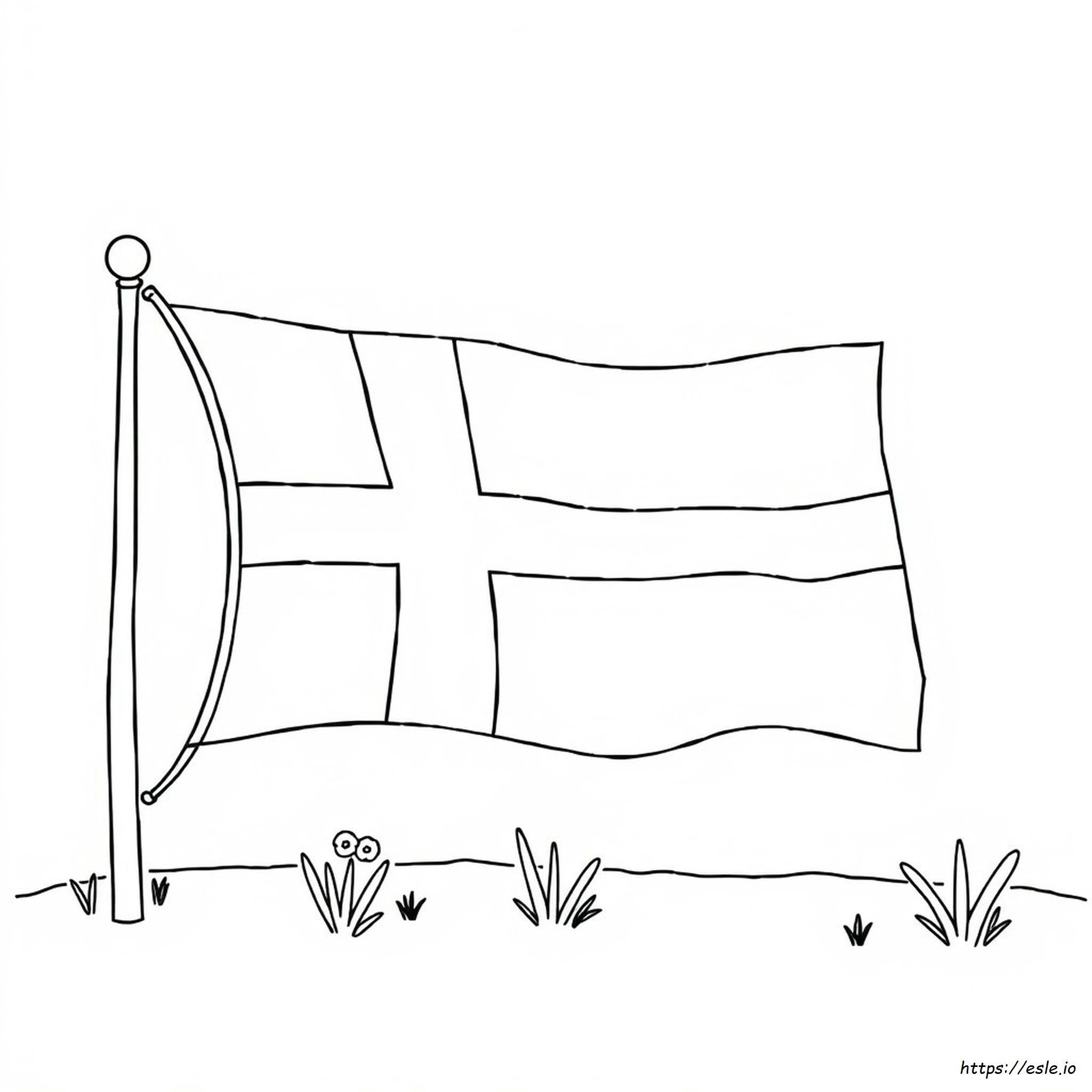 Drapelul Norvegiei De Colorat