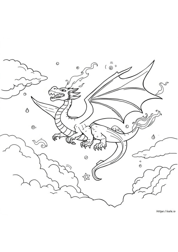 Dragão Elemental Para Colorir