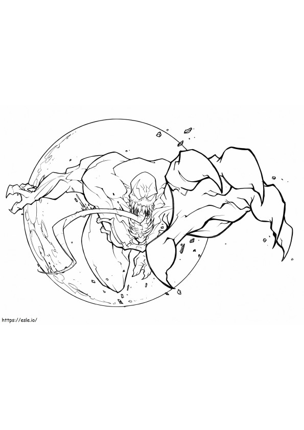 Venom Is Anry coloring page
