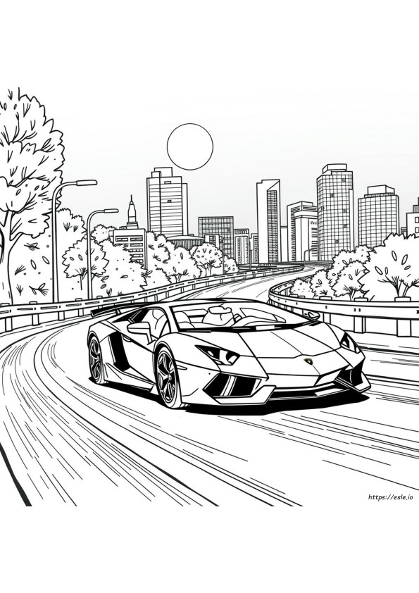 Gedetailleerde Lamborghini Kleurplaten