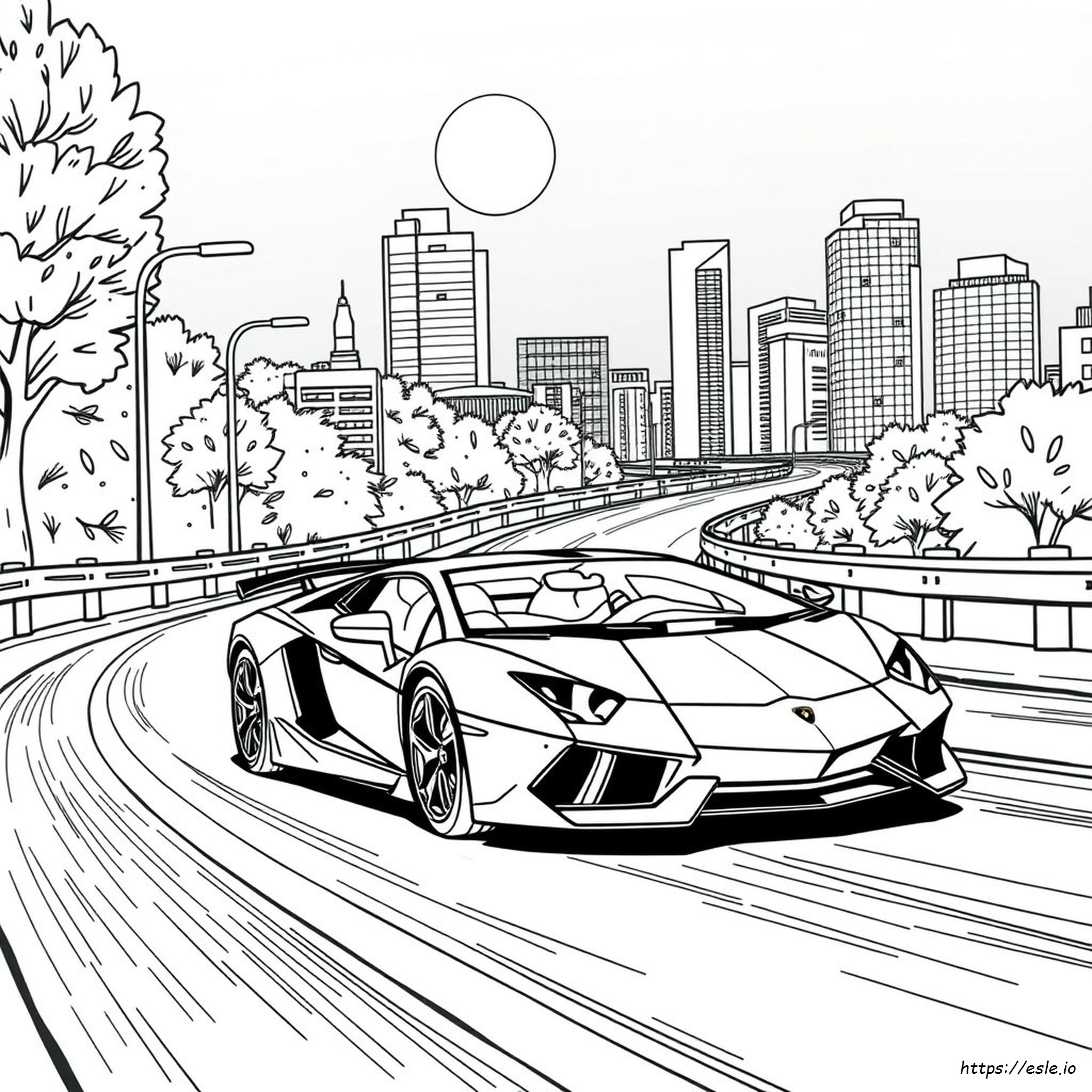 Detailed Lamborghini Coloring Pages