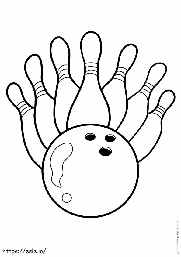 Awesome Bowling coloring page