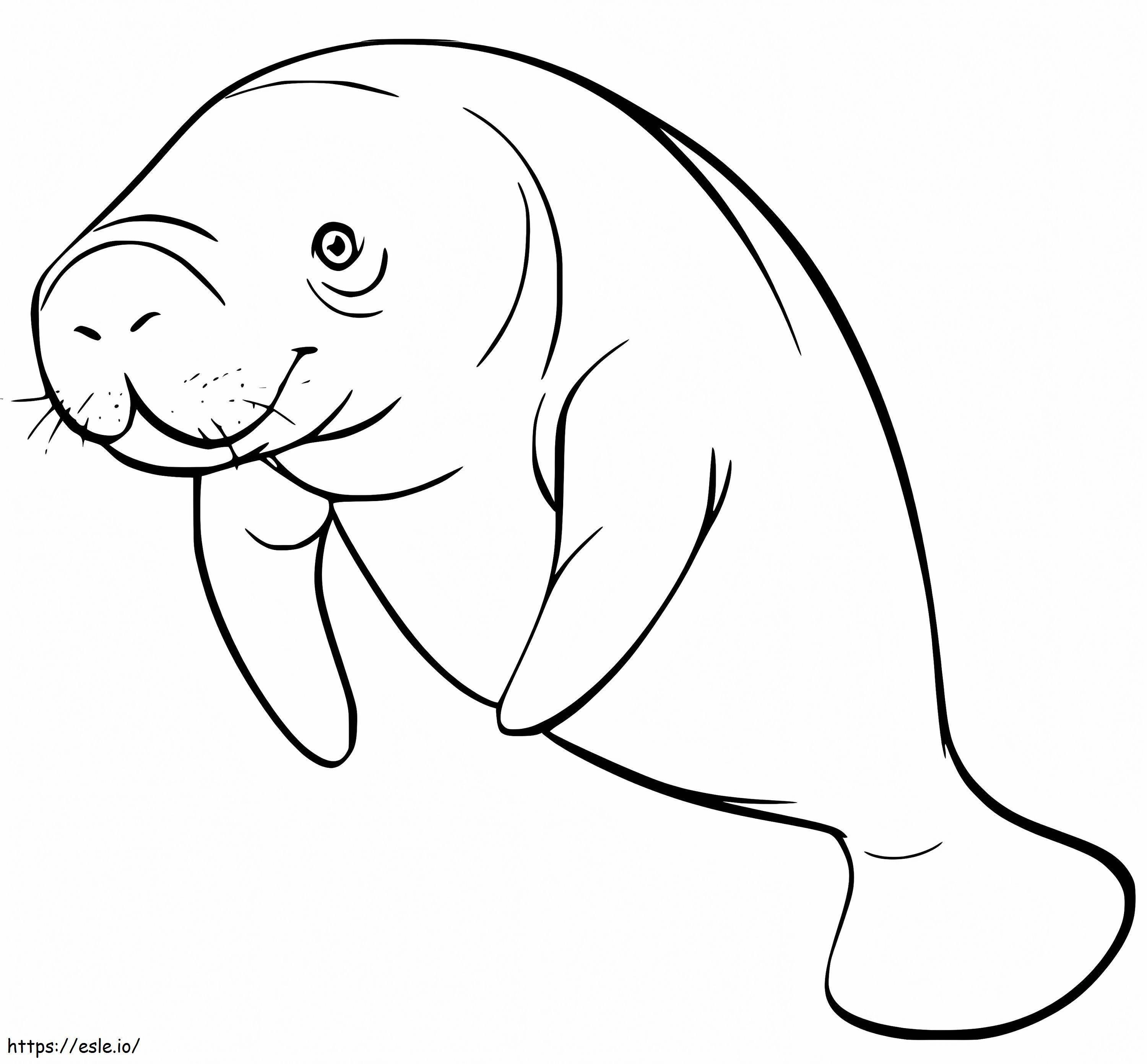Normal Manatee coloring page