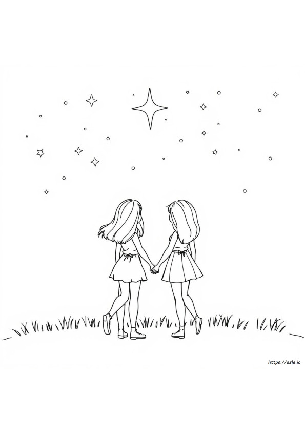 Girlfriend Coloring Page
